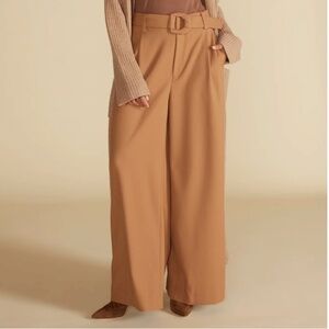 Wide Leg Pants in Caramel by Amour Vert